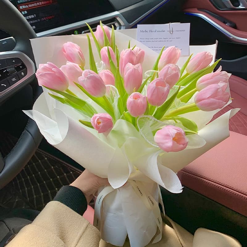 Eternal Soft Pink, 19 Pink Tulips