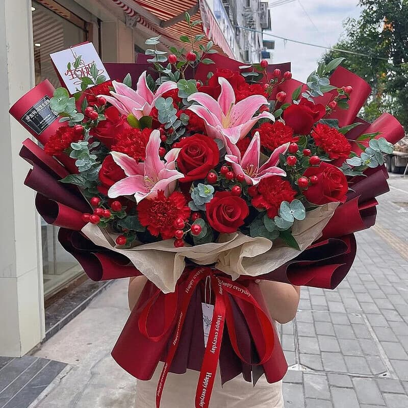 19duo red rose - Send roses to China