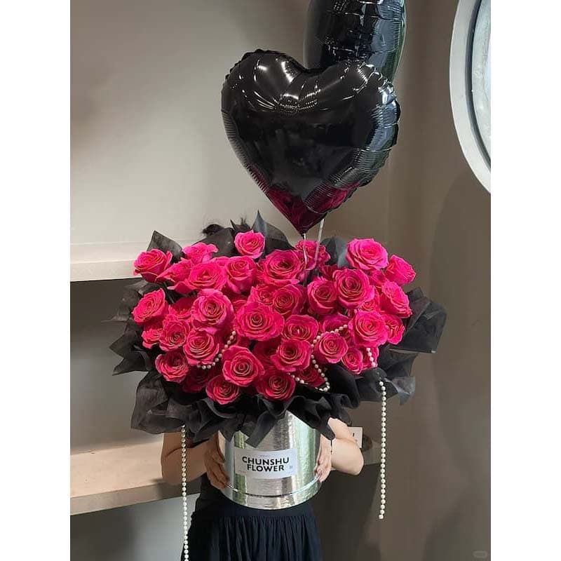 33 heartbeats, 33 Freud roses - Send proposal flowers to China