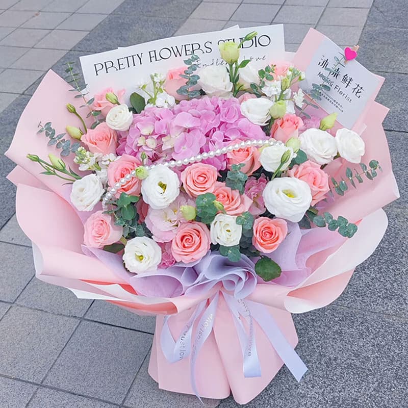 I have you in my heart, 15 pink roses - Send roses to China
